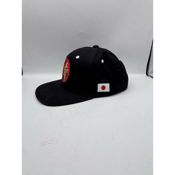 Sakura Samurai Snapback Hat Black Red Embroidered Japan Flag Cap - Picture 4 of 6